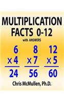 Multiplication Facts 0-12 with Answers