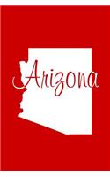 Arizona - Red Lined Notebook with Margins: 101 Pages, Medium Ruled, 6 x 9 Journal, Soft Cover