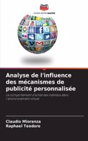 Analyse de l'influence des mécanismes de publicité personnalisée