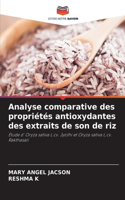 Analyse comparative des propriétés antioxydantes des extraits de son de riz