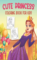 Cute Princess Coloring Book For Kids