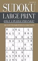 Sudoku Large Print - Only 1 Puzzle Per Page! - 101 Easy to Hard Puzzles & Solutions Volume 12: Sudoku Puzzles for Adults