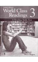 World Class Readings 3 Teacher's Manual/answer Key: A Reading Skills Text(World Class Readings)