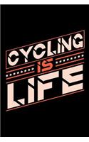 Cycling is Life: Blank Sketch Paper Notebook with frame for People who love their Sports and Hobbies