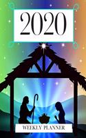 2020 Weekly Planner: Nativity Scene Year at a Glance Dated Calendar with To-Do List