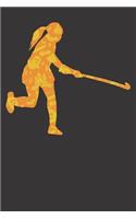 Notebook: Field Hockey Halloween Party Pumpkin Pattern Gift Dot Grid Dotted 6x9 120 Pages