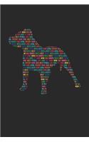 Pitbull Journal - Pitbull Notebook 'Word Cloud' - Gift for Pitbull Lovers