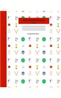 Wide Ruled Notebook Cricket Composition Book