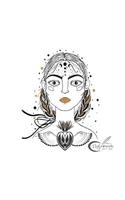 Notebook by dim ple: Boho girl cover and Dot Graph Line Sketch pages, Extra large (8.5 x 11) inches, 110 pages, White paper, Sketch, Notebook journal(1 Boho Girl Notebook)