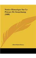 Notice Historique Sur Le Prieure De Granchamp (1888)