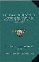 Le Livre Du Recteur