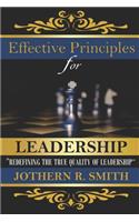 Effective Principles for Leadership