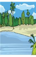 Travel Journal Tropical Scene: (Notebook, Diary, Blank Book)(Travel Journals Notebooks Diaries)