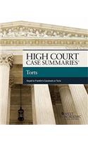 High Court Cases Summaries on Torts (Keyed to Franklin)