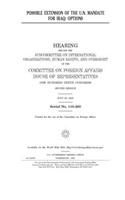 Possible extension of the U.N. mandate for Iraq: options