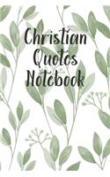 Christian Quotes Notebook