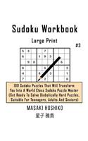 Sudoku Workbook-Large Print #3: 100 Sudoku Puzzles That Will Transform You Into A World Class Sudoku Puzzle Master (Get Ready To Solve Diabolically Hard Puzzles, Suitable For Teena