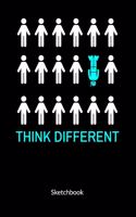 Think different. Sketchbook: Scuba Diving Notebook, Sketch Paper 6x9.