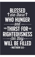 Blessed are Those Who Hunger and Thirst For Righteousness For They Will Be Filled Matthew 5