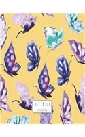 Notebook: Butterfly on yellow cover and Lined pages, Extra large (8.5 x 11) inches, 110 pages, White paper(5 Butterfly on Yellow Notebook)