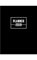 Planner 2019: 12 Month Weekly & Monthly Planner, January 2019 - December 2019, 8,50x11,00