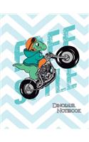 Dinosaur Notebook: Composition Notebook College Ruled Lined Paper 7.50 X 9.75 in 120 Pp