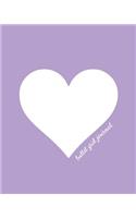 Bullet Grid Journal: Heart, Lilac, 150 Dot Grid Pages, 8x10, Professionally Designed
