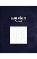 Game Wizard Notebook: 3/4" Hexagonal Graph Paper Rule