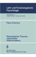 Stochastische Theorien Individuellen Wahlverhaltens