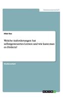 Welche Anforderungen hat selbstgesteuertes Lernen und wie kann man es fördern?