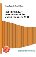 List of Statutory Instruments of the United Kingdom, 1988: (English)