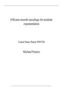 Efficient smooth encodings for modular exponentiation: United States Patent 9985784