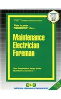 Maintenance Electrician Foreman