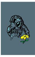 Astronaut: Astronaut with flower Perfect Gift Dot Grid Notebook/Journal (6x9)
