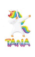 Tana: Tana 6x9 Journal Notebook Dabbing Unicorn Rainbow