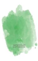 Green Watercolor Notebook - Sketch Book for Drawing Painting Writing - Green Watercolor Journal - Green Watercolor Diary