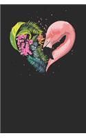 Flamingo Heart: Flamingos Notebook, Blank Lined (6 x 9 - 120 pages) Animal Themed Notebook for Daily Journal, Diary, and Gift