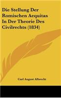Die Stellung Der Romischen Aequitas in Der Theorie Des Civilrechts (1834)