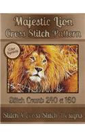 Majestic Lion Cross Stitch Pattern: Color Symbols