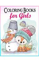 Coloring Books for Girls: Gorgeous Coloring Book for Girls: The Really Best Relaxing Colouring Book For Girls 2017 (Cute, Animal, Penguin, Panda, Dog, Cat, Owls, Bears, Kids 