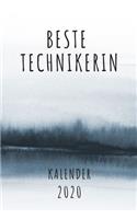 BESTE Technikerin KALENDER 2020: Cooles Geschenk für eine Technikerin - Kalender Geschenkidee für das Jahr 2020 im White Black Design - mit zusätzlicher Jahresübersicht und Kontaktl