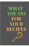 What You Do For Your RECIPES