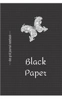 Black Paper Dot Grid Notebook Journal (6" x 9")