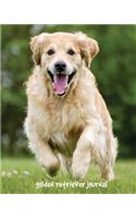 Golden Retriever Journal: 8 x 10 inch dog notebook, blank paper, diary, 150 pages