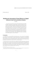 Modeling the Atmospheric Phase Effects of a Digital Antenna Array Communications System
