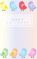 Lucy's Notebook: Personalized Writing Journal With Birds And Name