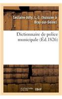 Dictionnaire de Police Municipale
