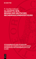 Glashütte 1878, Beginn Der Deutschen Rechenmaschinenfertigung