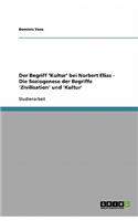 Der Begriff 'kultur' Bei Norbert Elias - Die Soziogenese Der Begriffe 'zivilisation' Und 'kultur'