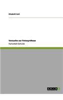 Versuche zur Fotosynthese